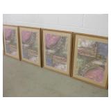 4 - 24" x 30" Framed Prints
