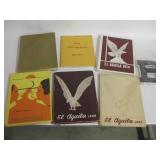 6 Vintage New Mexico Yearbooks & 2 Jacket Letters