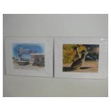 2 - 14" x 11" Matted Michael Mock NM Photos