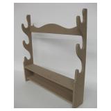 Painted Wood Gun Rack w/ Shelf - 24" x 25"