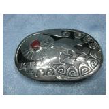 Nickel Silver Southwest Buckle With Makers Mark