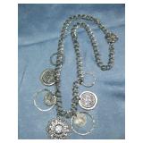 French Motif Multi- Medallion Necklace