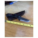 8' CARBON STEEL KNIFE WITH LEATHER SHEATH