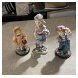 3 PORCELAIN FIGURINES