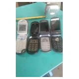 FOUR VERIZON FLIP CELL PHONES AS IS