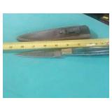 8.5' LONG 2 SIDED DAMASCUS KNIFE WITH SHEATH