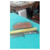 8.5' LONG CARBON STEEL KNIFE WITH SHEATH