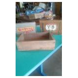 TWO CIGAR BOXES AND WOODEN BOX
