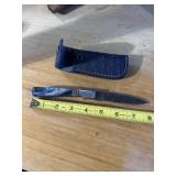 8' DAMASCUS STEEL FOLDING KNIFE WITH LEATHER