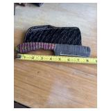 8' DAMASCUS STEEL KNIFE WITH LEATHER SHEATH