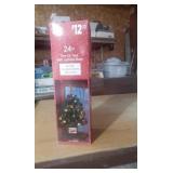 24' TALL PRE LIT CHRISTMAS TREE IN ORIGINAL BOX