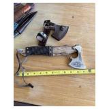 WOODEN HANDLE AXE WITH SHEATH 12'LONG
