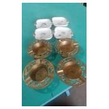FOUR LEFTON & 4 BRASS PERSONAL ASHTRAYS