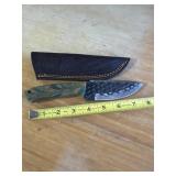 8' CARBON STEEL KNIFE WITH LEATHER SHEATH