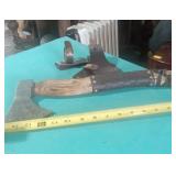 15' LONG DAMASCUS STEEL HATCHET WITH SHEATH