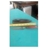 8.5' LONG DAMASCUS TWO SIDED KNIFE WITH SHEATH
