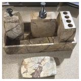 STONE BATHROOM ACCESSORY SET