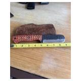 9' CARBON STEEL KNIFE WITH LEATHER SHEATH