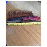 9' CARBON STEEL KNIFE WITH LEATHER SHEATH