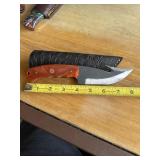 8' CARBON STEEL KNIFE WITH LEATHER SHEATH
