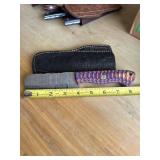 DAMASCUS STEEL 8' KNIFE WITH LEATHER SHEATH