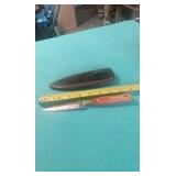 8.5' LONG 2 SIDED DAMASCUS KNIFE WITH SHEATH