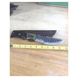 10' CARBON STEEL KNIFE WITH LEATHER SHEATH