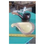 TWO PORCELAIN ASHTRAYS