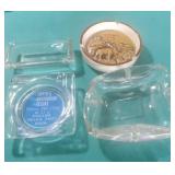 FOUR ASHTRAYS