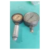 TWO VINTAGE AIR PRESSURE GAUGES