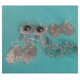 FOUR PAIR OF WESTERN EARRINGS