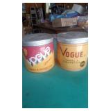 TWO VOGUE TOBACCO TINS