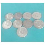 1964, 65 68, 67 & 69 KENNEDY 40% SILVER 1/2