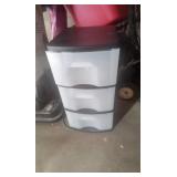 2 FT TALL PLASTIC 3 DRAWER UNIT
