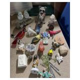 CERAMIC BIRDS DOG OWL BIBLE WIND CHIME CROSS