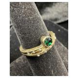 VINTAGE WRAP RING FEATURING TWO ROWS OF DIAMONDS