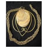 VINTAGE STYLE NECKLACE WITH CRAZY LACE AGATE