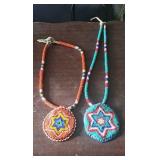 TWO SIOUX PENDANT NECKLACES