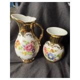 VINTAGE HAND-PAINTED MINATURE PORCELAIN PITCHER