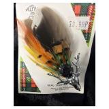 VINTAGE 'MIZPA' REAL SCOTTISH PLUME BROOCH MADE
