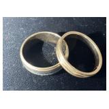 TWO MARKED 14K RINGS, BOTH SZ 6, .009 KG TOTAL