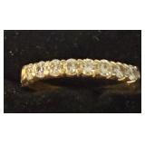 DIAMOND AND 14K GOLD RING SZ 8 1/2, VERY NICE