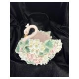 VINTAGE LEFTON TRINKET SWAN MARKED ON BOTTOM.
