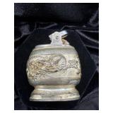 VINTAGE SILVER-TONE TABLE LIGHTER, MADE IN