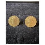 VINTAGE CUFF LINKS MADE FROM AUTHENTIC BRITISH