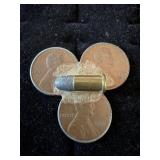 3 1989 LINCOLN PENNIES JOINED WITH A 22 BULLET