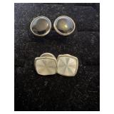 VINTAGE CUFFLINKS, PIONEER BLACK ONYX AND