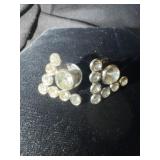 VINTAGE GEOMETRIC RHINESTONE LAPEL PIN STUDS