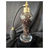 VINTAGE MAG GLASS PERFUME BOTTLE, TALL GLITTERY