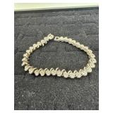 FAUX DIAMOND TENNIS BRACELET FEATURING A 'S' L